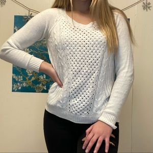 White SO Crewneck Sweater